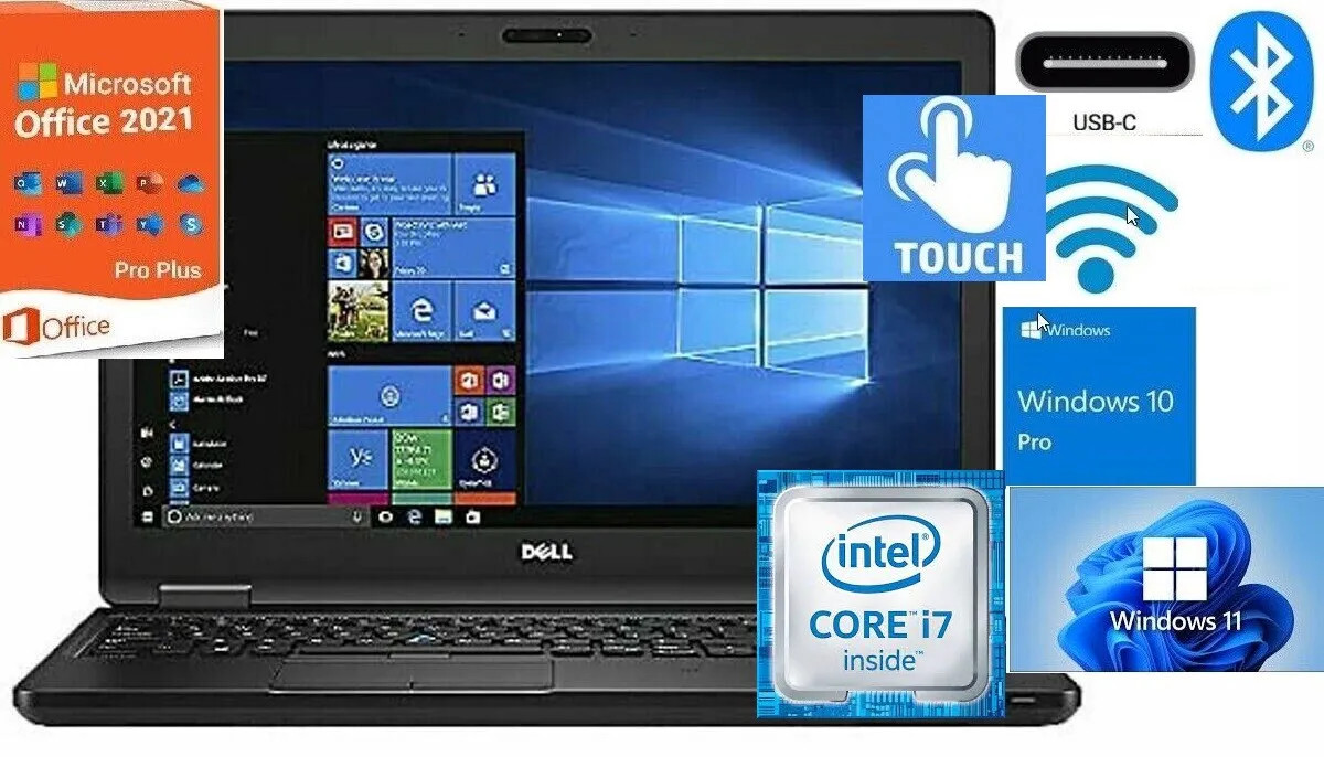 Dell Latitude 5590 Core i7 Touch 8GB 16GB 32GB 64G RAM 500GB 1TB 2TB SSHD Win10P