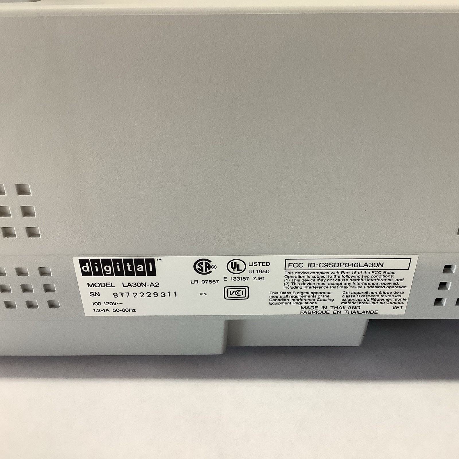 Digital LA30 COMPANION DOT MATRIX PRINTER DEC LA30N-A2 Vintage NEW