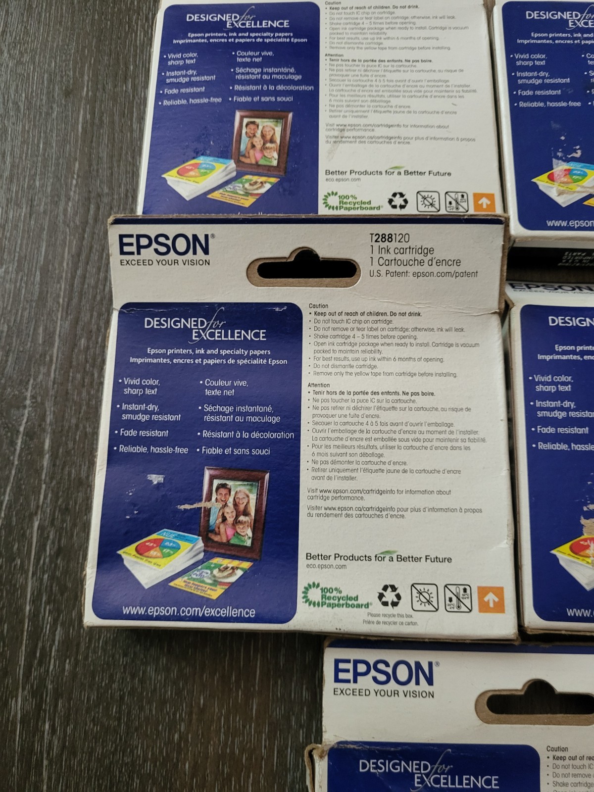 (6 Boxes) Epson 288 Black Ink Cartridges T288120 Brand New Expired