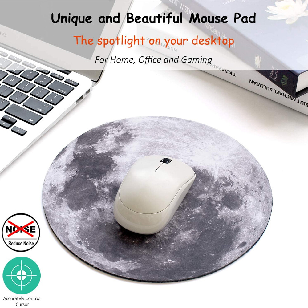Non Slip Space Round Mouse Pads Mice Mats For Laptop Notebook Computer PC Gaming