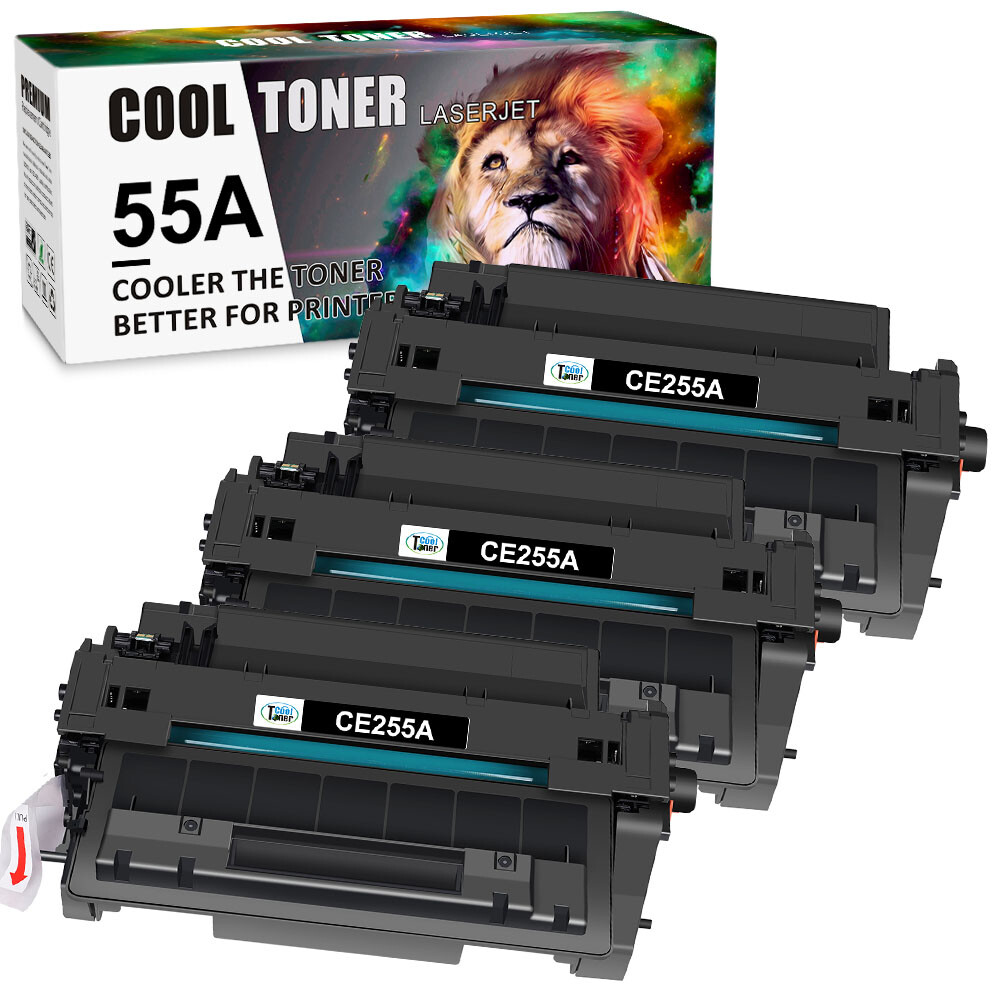 3PK CE255A 55A Toner fits for HP LaserJet Pro P3010 P3011 P3015 P3015DN P3015X