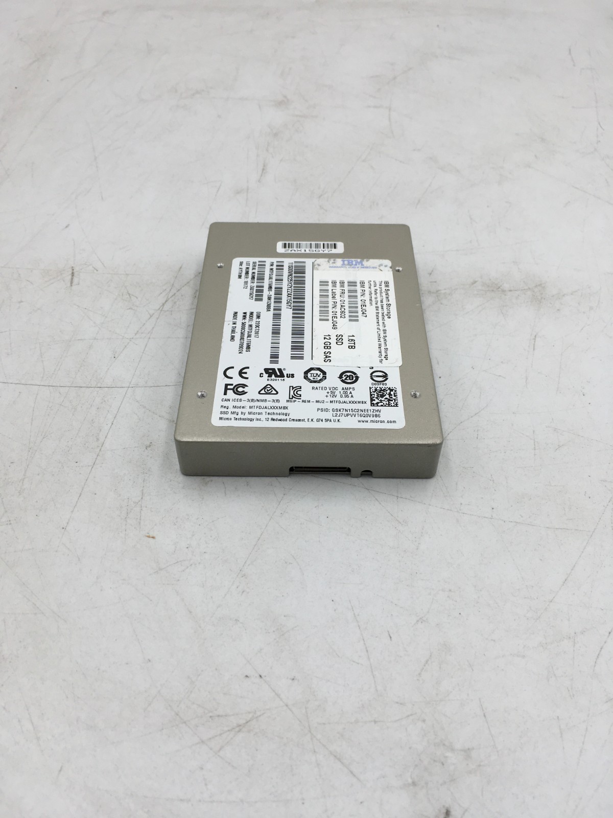 Micron 1.6 TB Internal, 2.5 inch SAS MTFDJAL1T6MBS Solid State Drive TESTED RS