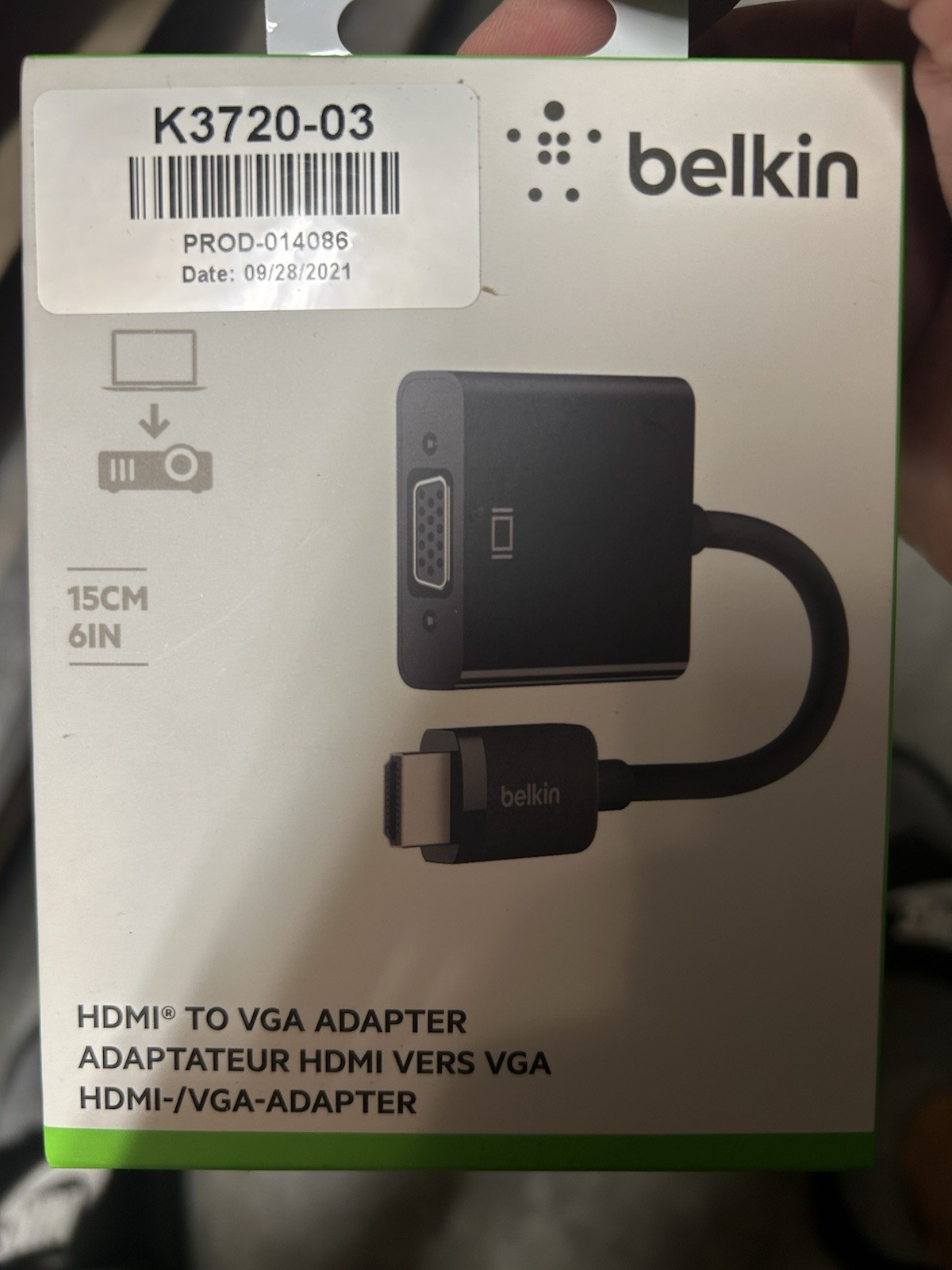 Belkin – HDMI To VGA Adapter Black NEW OPEN BOX