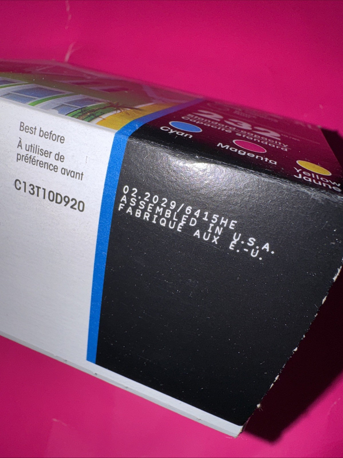 Epson 232XL Black & 232 Color Ink Cartridges T232XL-BCS Exp 2029 OEM 0694