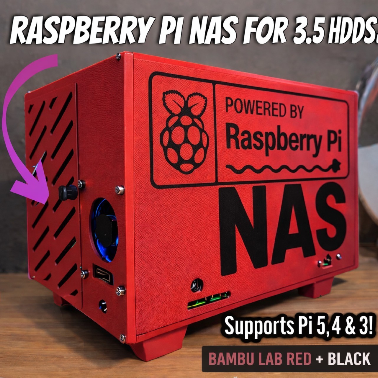 Raspberry pi 5 & pi 3 pi 4 NAS case