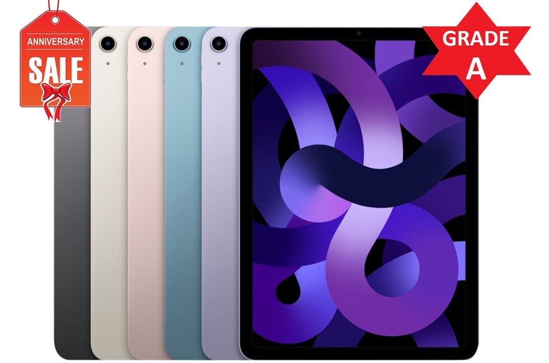 Apple iPad Air 5th Gen Wi-Fi, 10.9in – 64GB 256GB – All Colors – Very Good