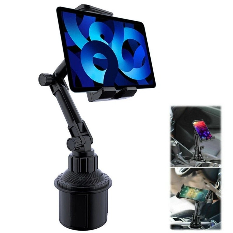 360 Degree Car Mount Adjustable Cup Holder Stand Cradle For iPhone iPad Tablet