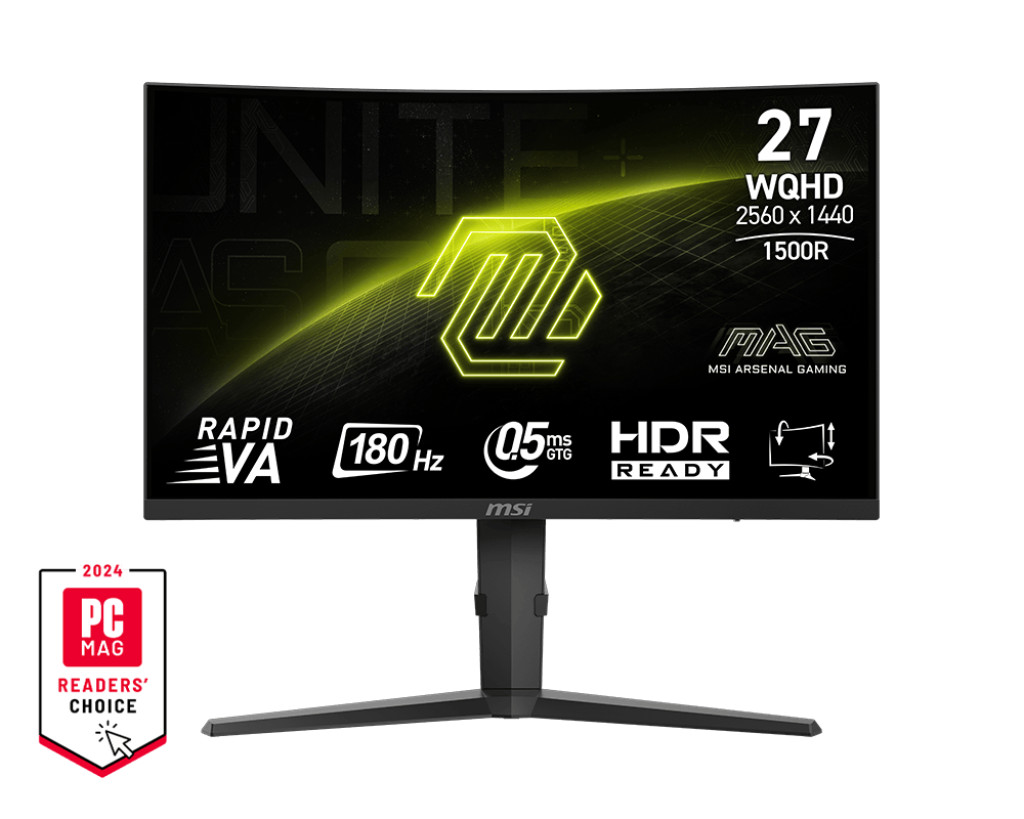 MSI MAG 275CQPF 27″ 2560×1440 WQHD Curved Gaming Monitor Certified Refurbished