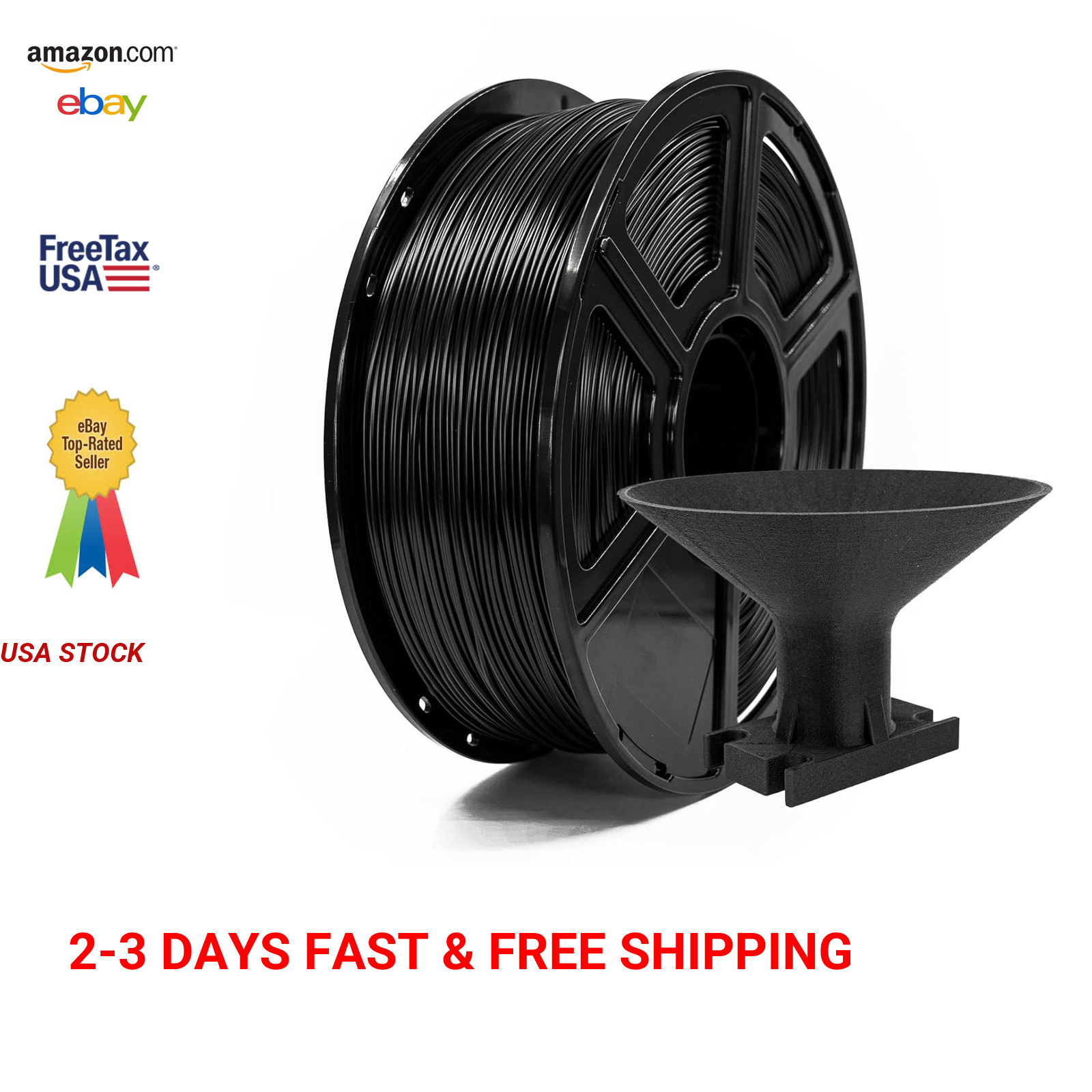 ASA Filament 1.75mm Black 1kg 3D Printer Filament UV Resistant Durable Outdoor