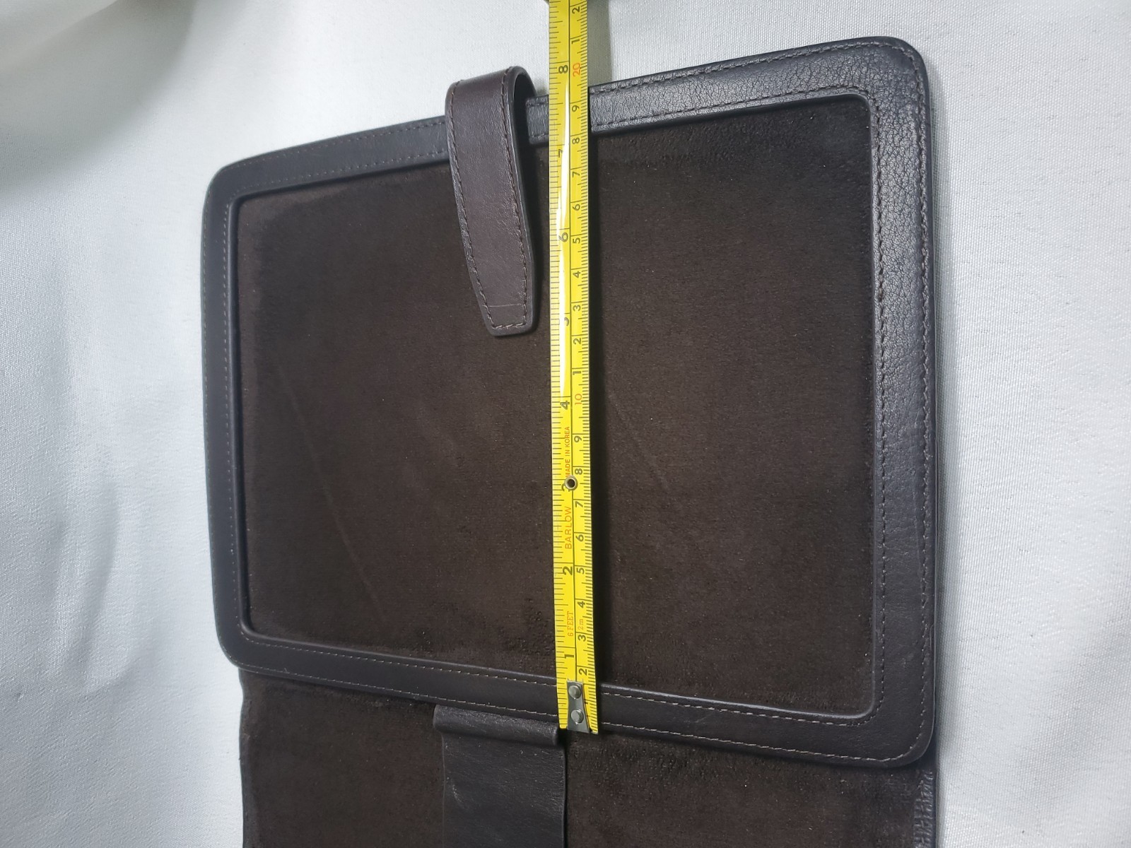 Fossil Brown Leather Tablet ipad Case Strap Travel
