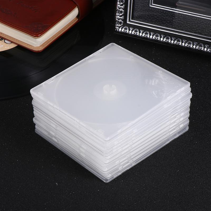 100 Pack Standard Clear DVD Case CD Jewel Holder Single Disc Storage Clear Tray
