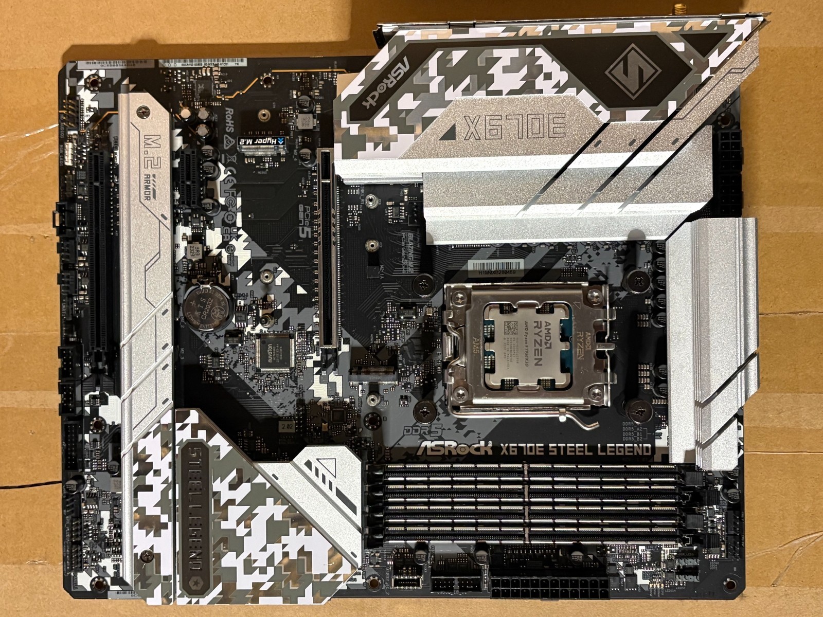 AMD Ryzen 9 7950X3D CPU + ASRock X670E STEEL LEGEND DDR5 Wifi Motherboard