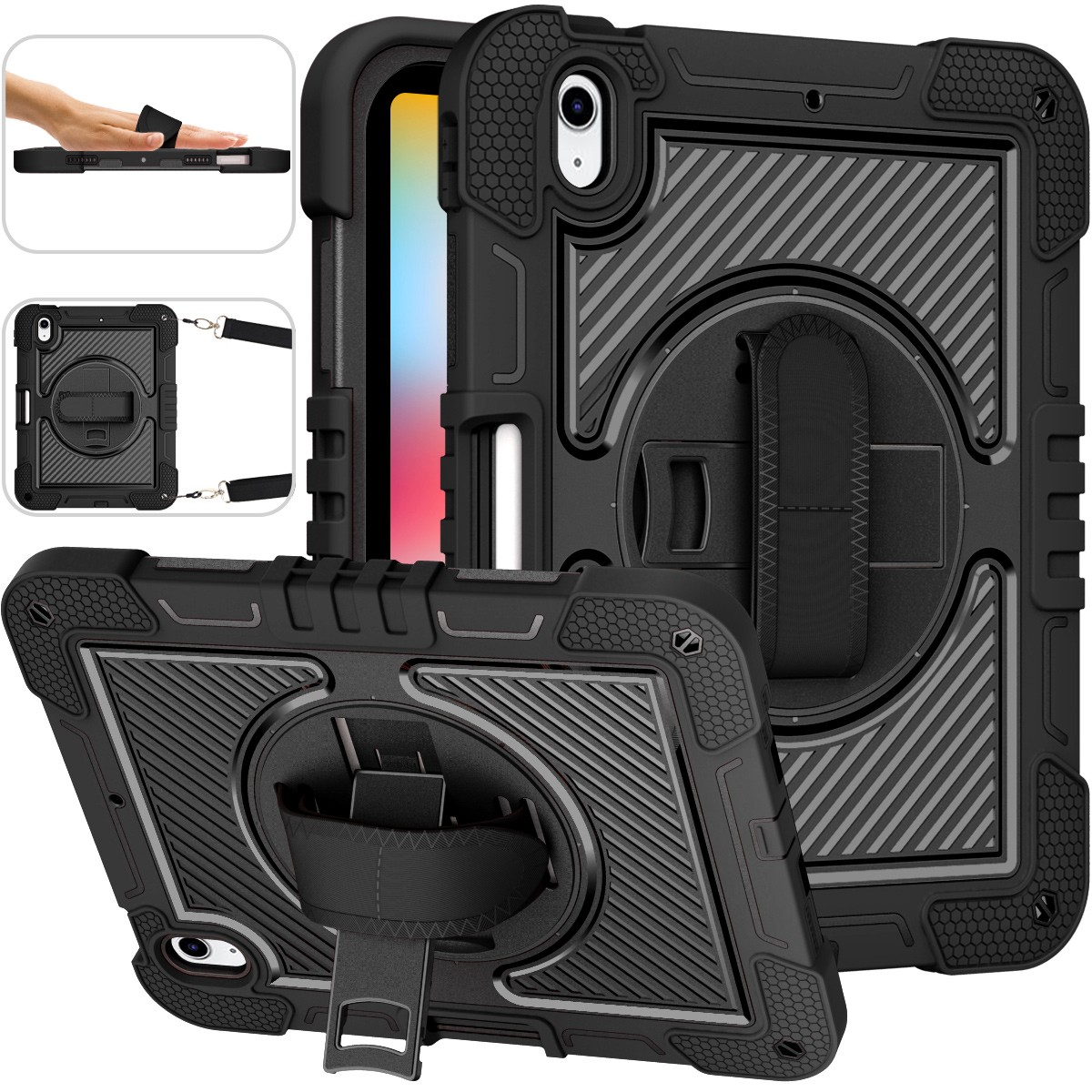 Heavy Duty Shockproof Stand Case Cover For iPad 9th/8th/7th/6th/5th Generation