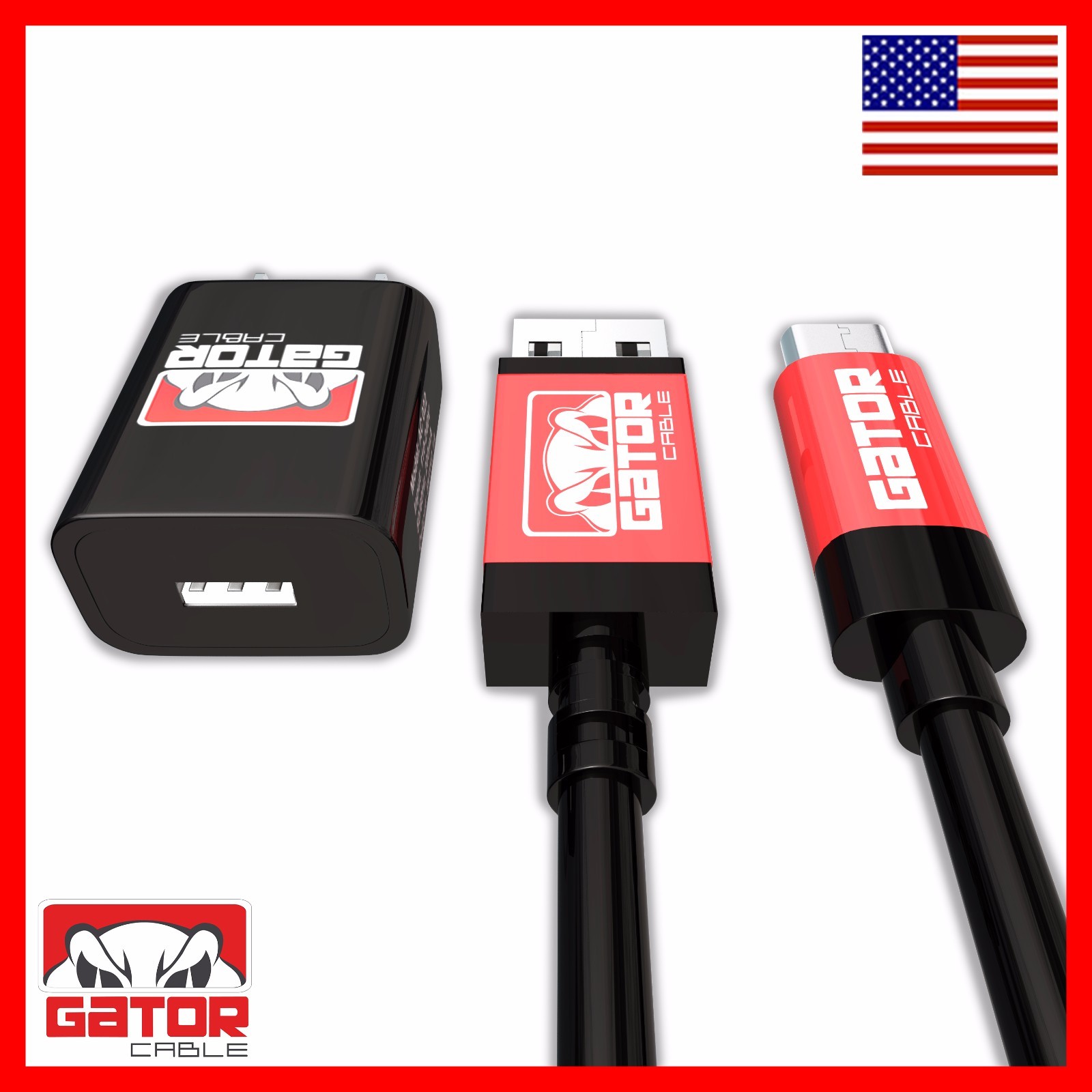USB-C Charger Cable Data Sync Home Wall Charger for Samsung LG Motorola Android