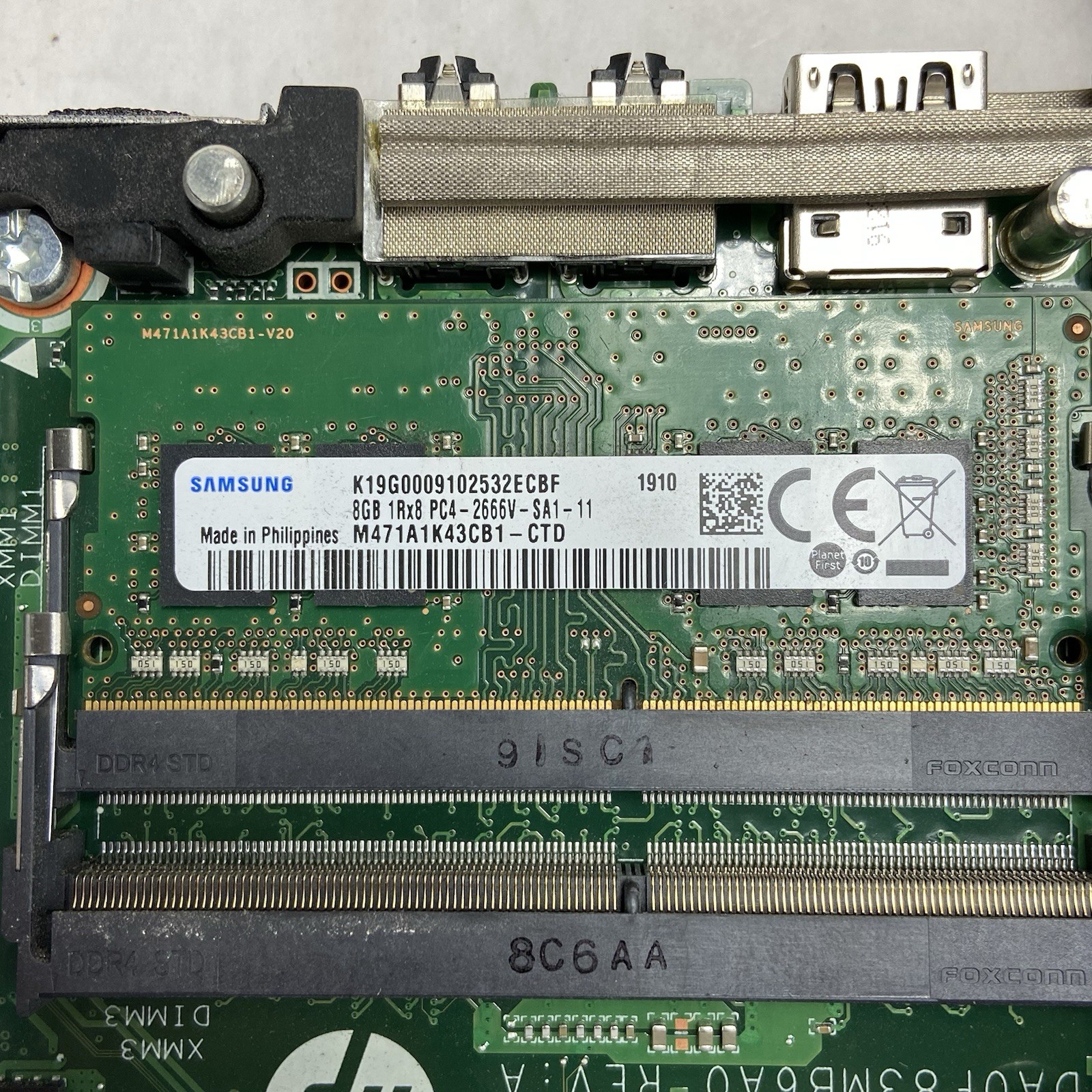 HP EliteDesk 800 G4 Micro Intel Core i5-8600 3.1GHz 8GB RAM No HDDOSAC