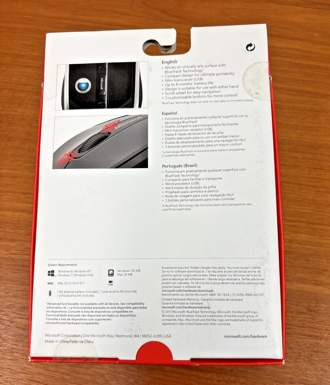 Microsoft Wireless Mobile Mouse 3500 BlueTrack USB NIB Factory Sealed