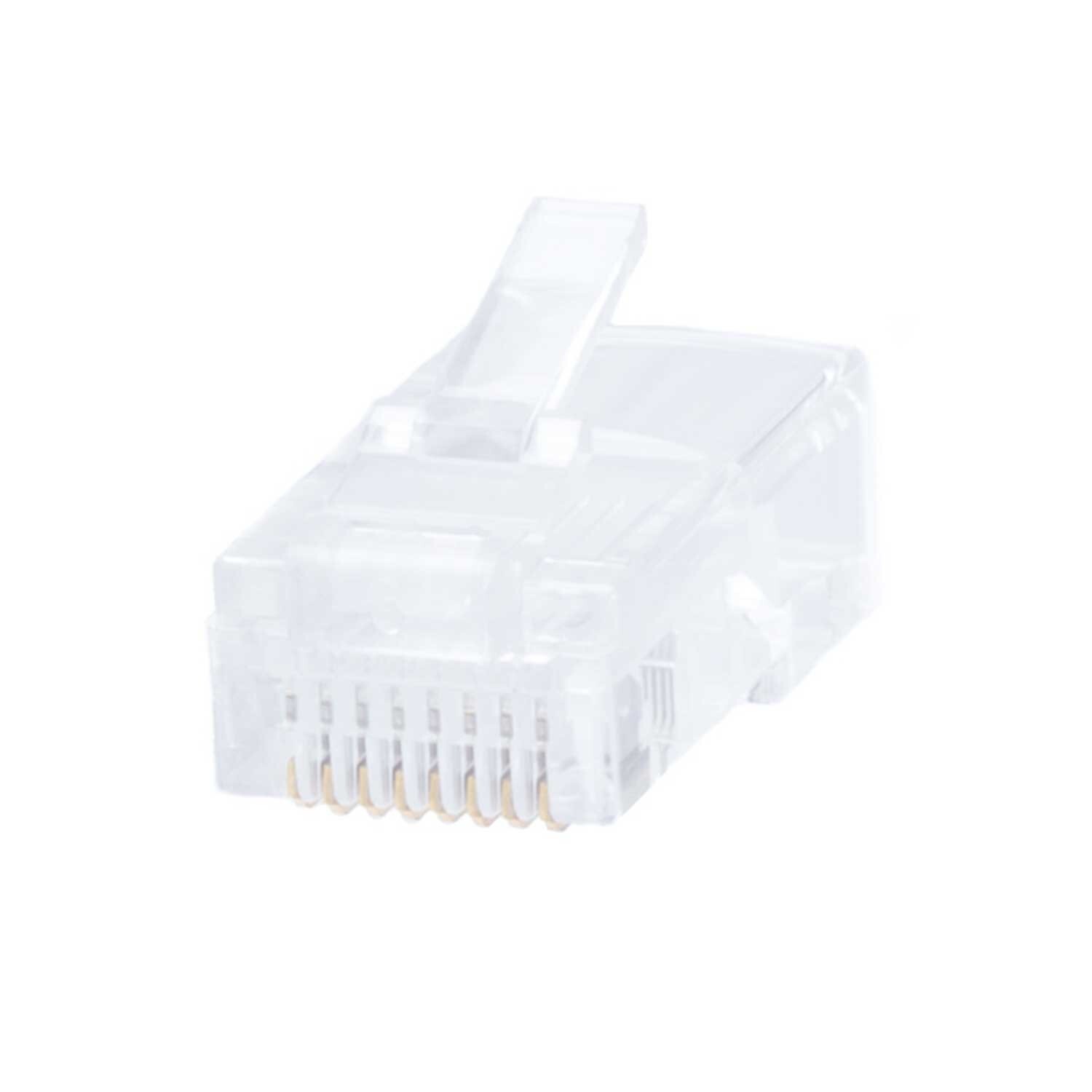 RJ45 End Pass Through Connector CAT5e UTP Gold Plated Modular Plug 8P8C Lot PACK