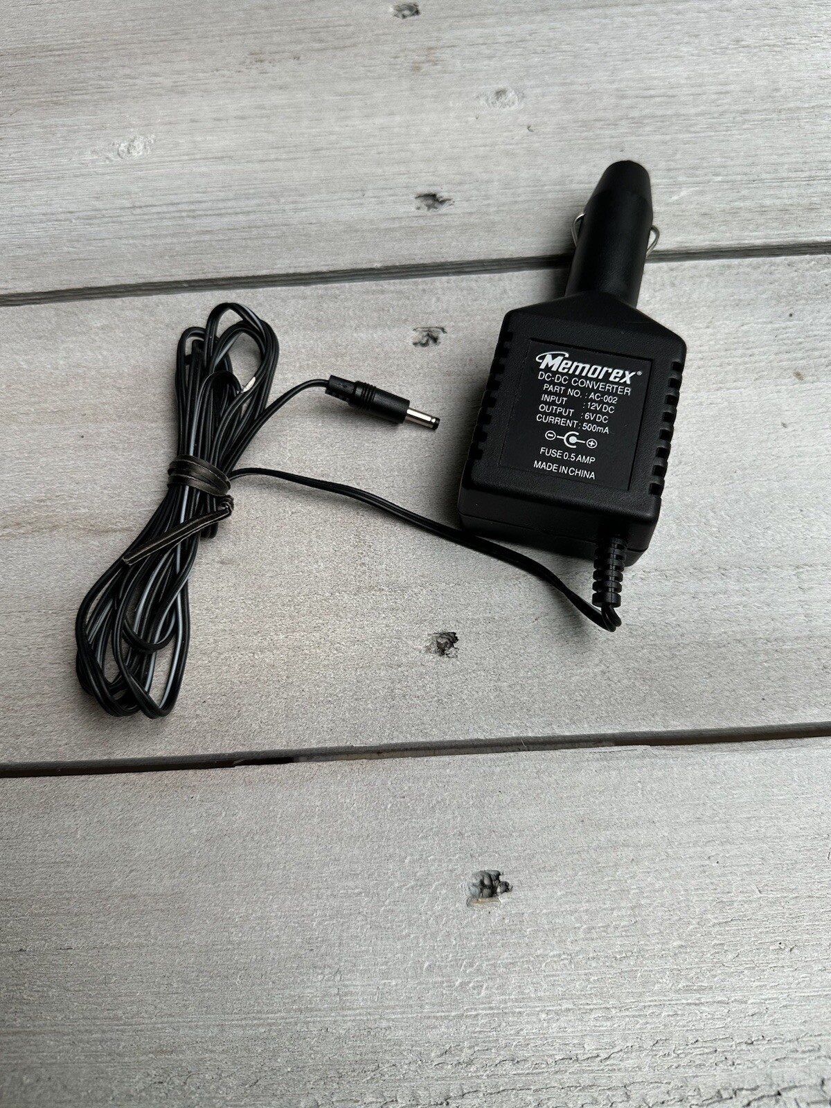 Memorex DC-DC Converter AC-002 6VDC 500mA Car power supply for CD Player