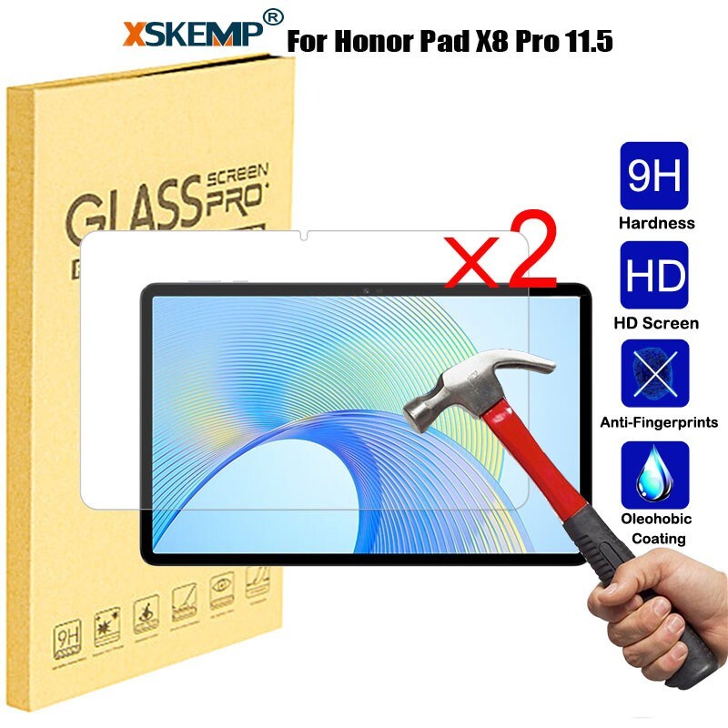 2 Pcs Honor Pad X8 Pro 11.5 in Screen Protector Shield Tempered Glass Film Cover
