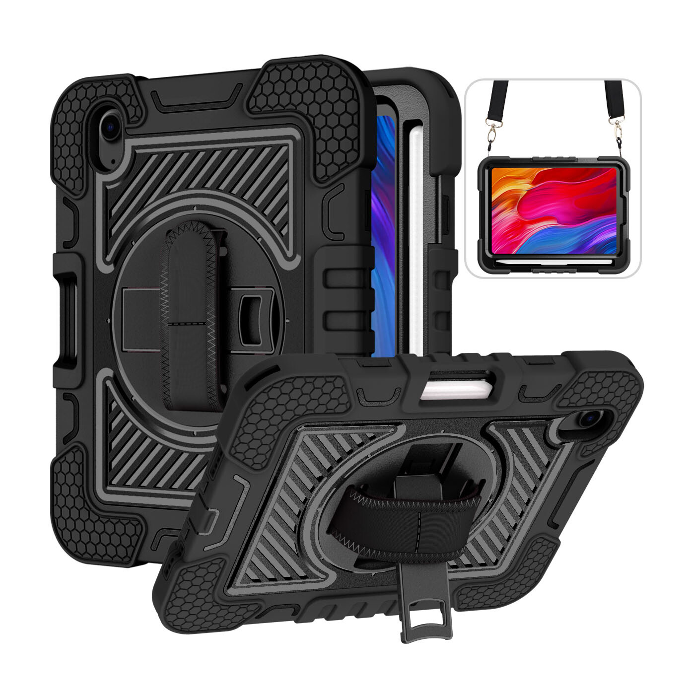 For iPad 9th 8th 7th 6th 5th Generation Heavy Duty Stand Shockproof Case Cover