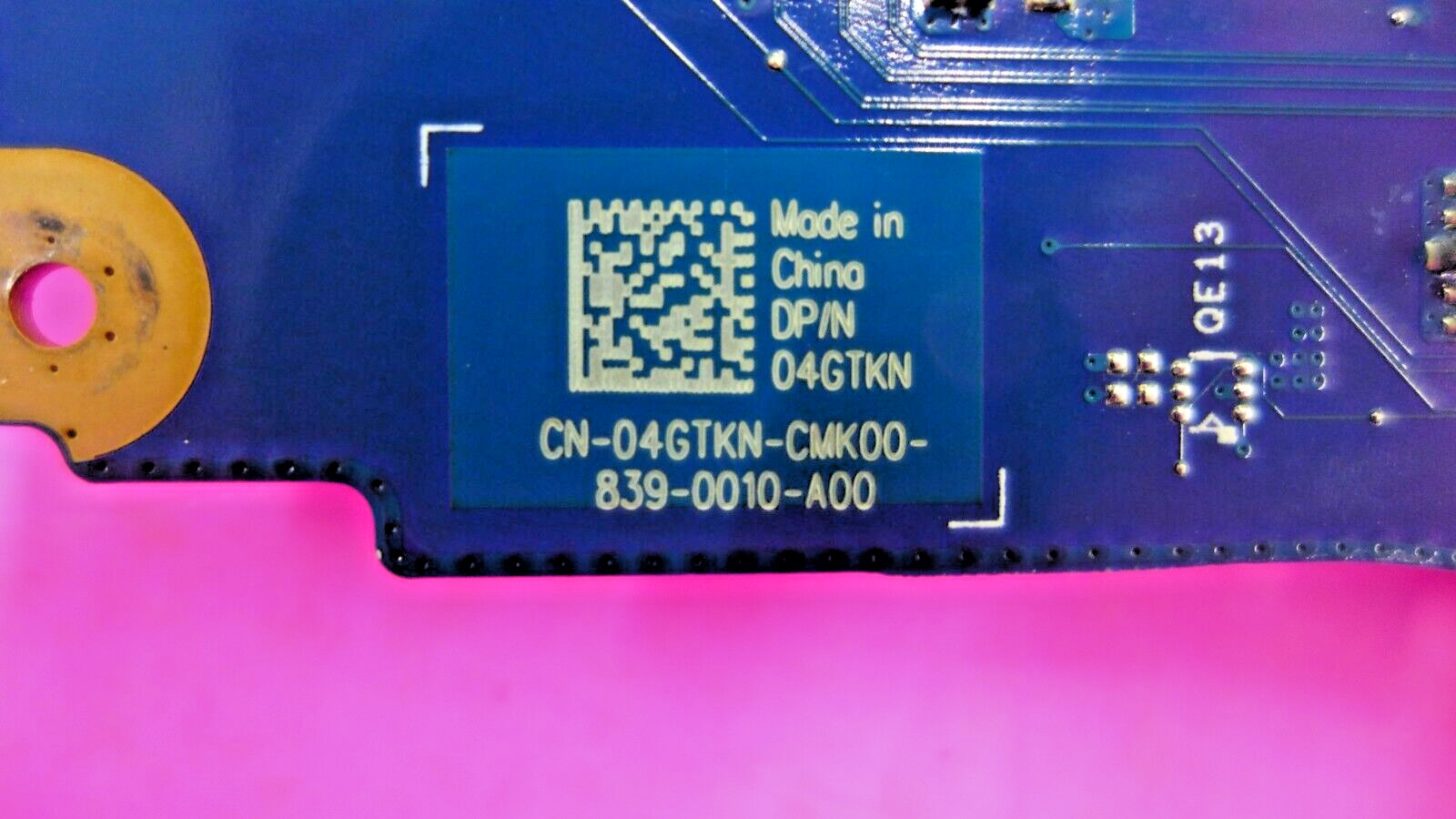 Dell Latitude 7480 Motherboard i7-6600U Thunderbolt-3 HD 520 Graphics 4GTKN