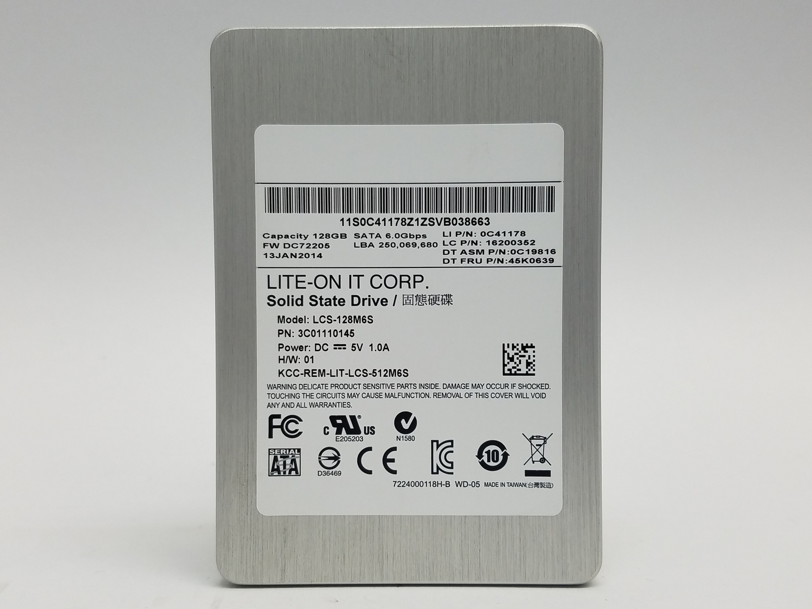 LiteOn M6S Series LCS-128M6S 128 GB 2.5 in SATA III Solid State Drive