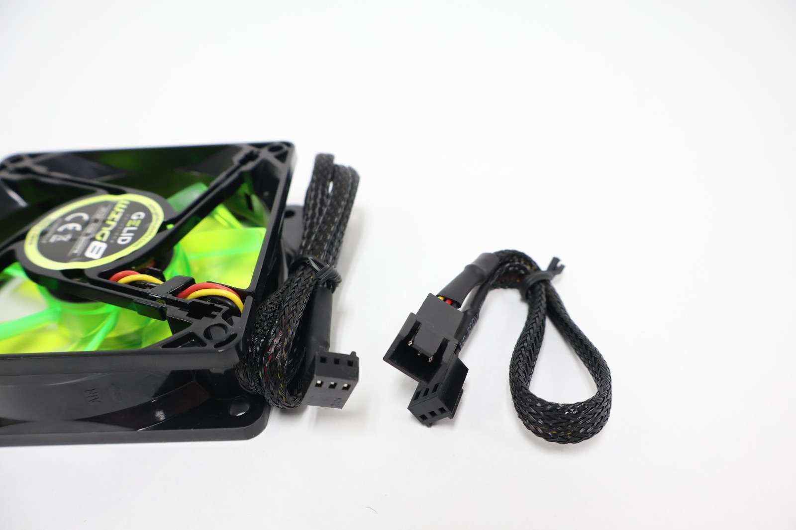 GELID Solutions WING 8 Green 80mm Silent Case Fan – Nanoflux 3 Pin Connector