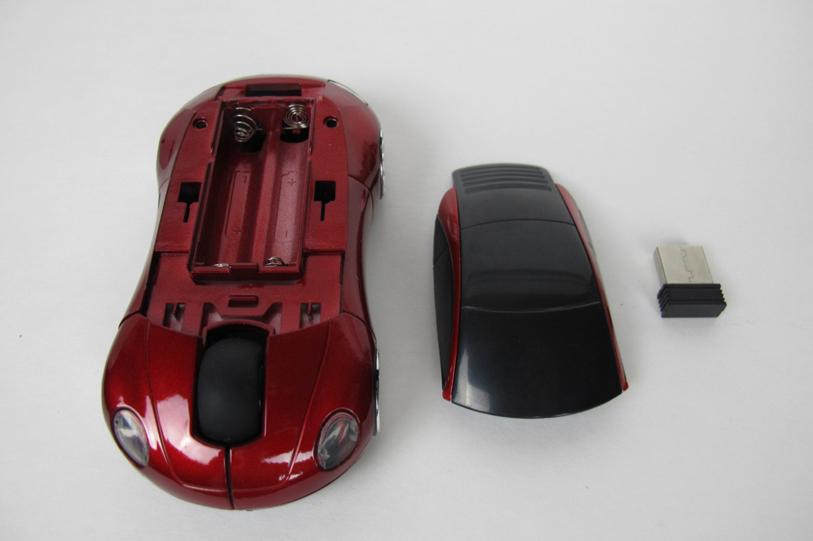 Porsche Car Optical Wireless Silent Mouse Portable Mini RED Color