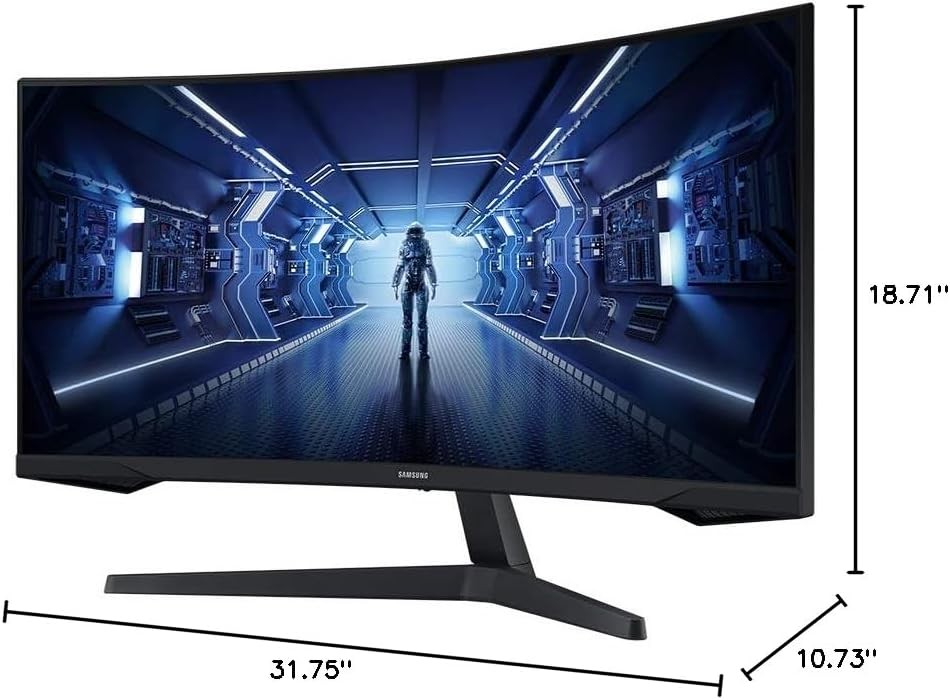 Samsung Odyssey G5 C34G55TWWN 34″ VA LCD Curved Gaming Monitor – Black