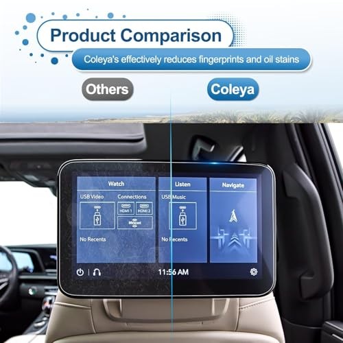 (2Pack) 2021-2025 2026 Escalade Screen 12.6In Tempered Glass (for Rear Display)