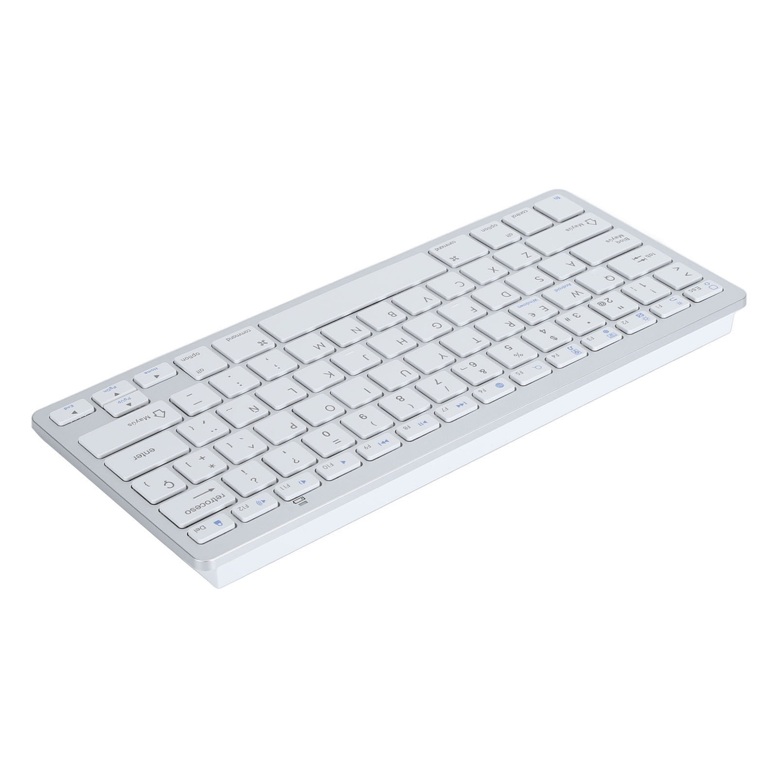 78 Keys Spanish Wireless Bluetooth Keyboard Thin Lightweight Silent Spanish HQQE