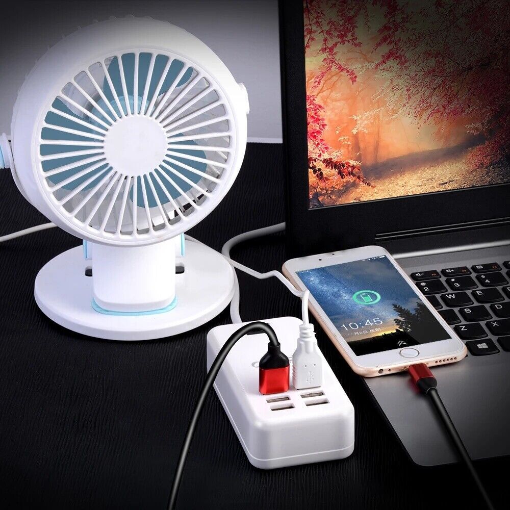 6 Port USB Hub Fast Wall Charger Station Multi-Function AC Power Adapter Desktop