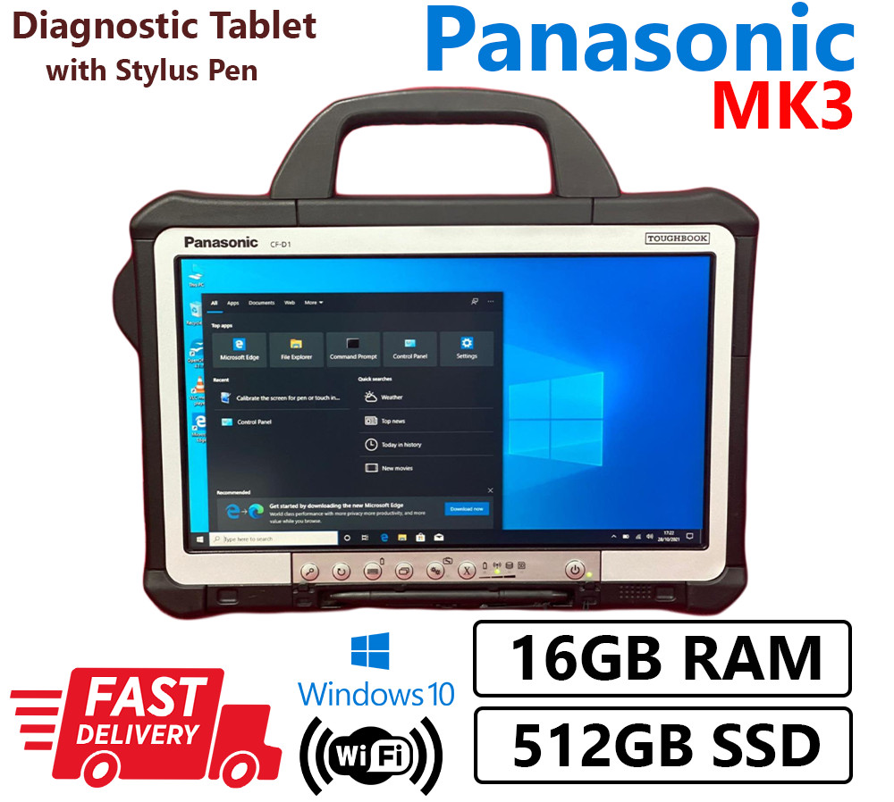 Panasonic Toughbook CF-D1 MK3 Intel i5 6TH 512GB SSD 16GB XENTRY ENGINEER’S TAB