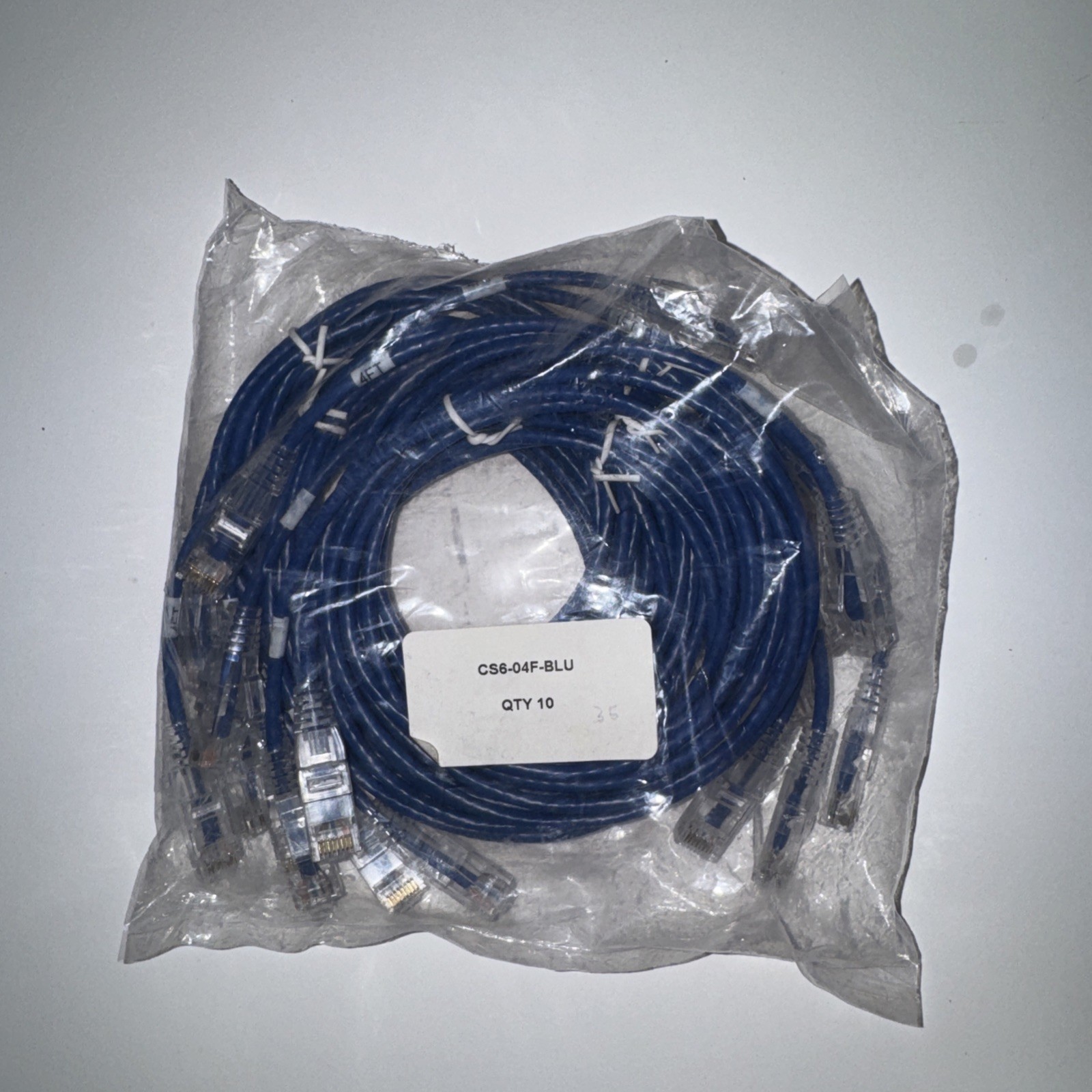 Cat6 Ethernet Patch Cable 4 FT Slim, Pure Bare Copper RJ-45 LAN Network