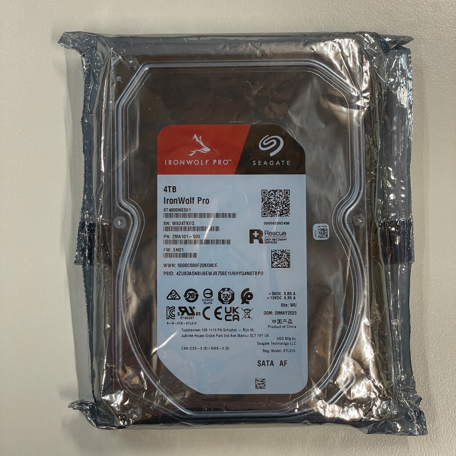 Seagate IronWolf Pro 4TB NAS HDD 3.5″ SATA 7200RPM 6Gbps 256MB Cache ST4000NE001