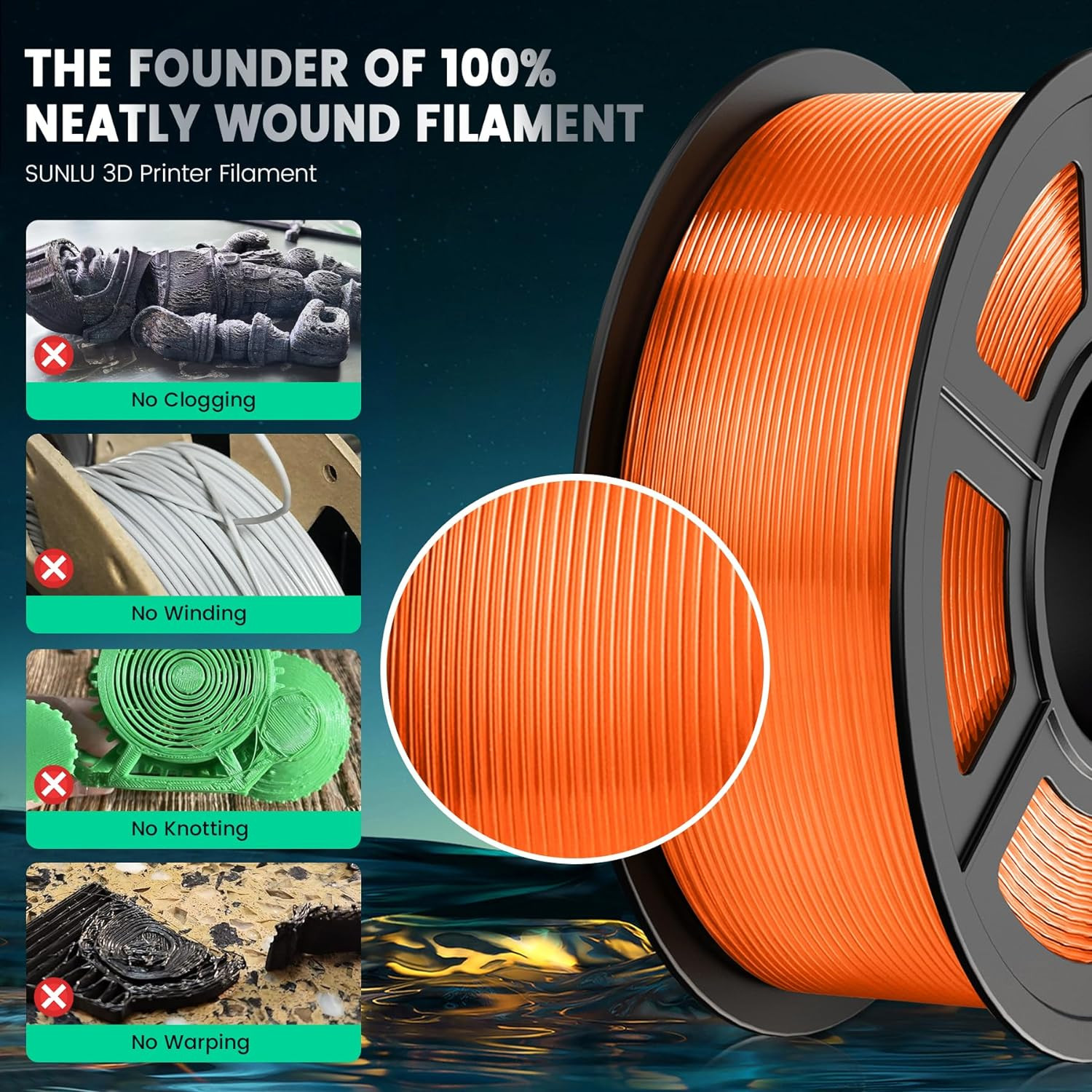 【BUY4 PAY FOR 3】SUNLU PLA/PLA PLUS/PETG/SILK/ABS/META/MATTE 1KG TPU500G Filament