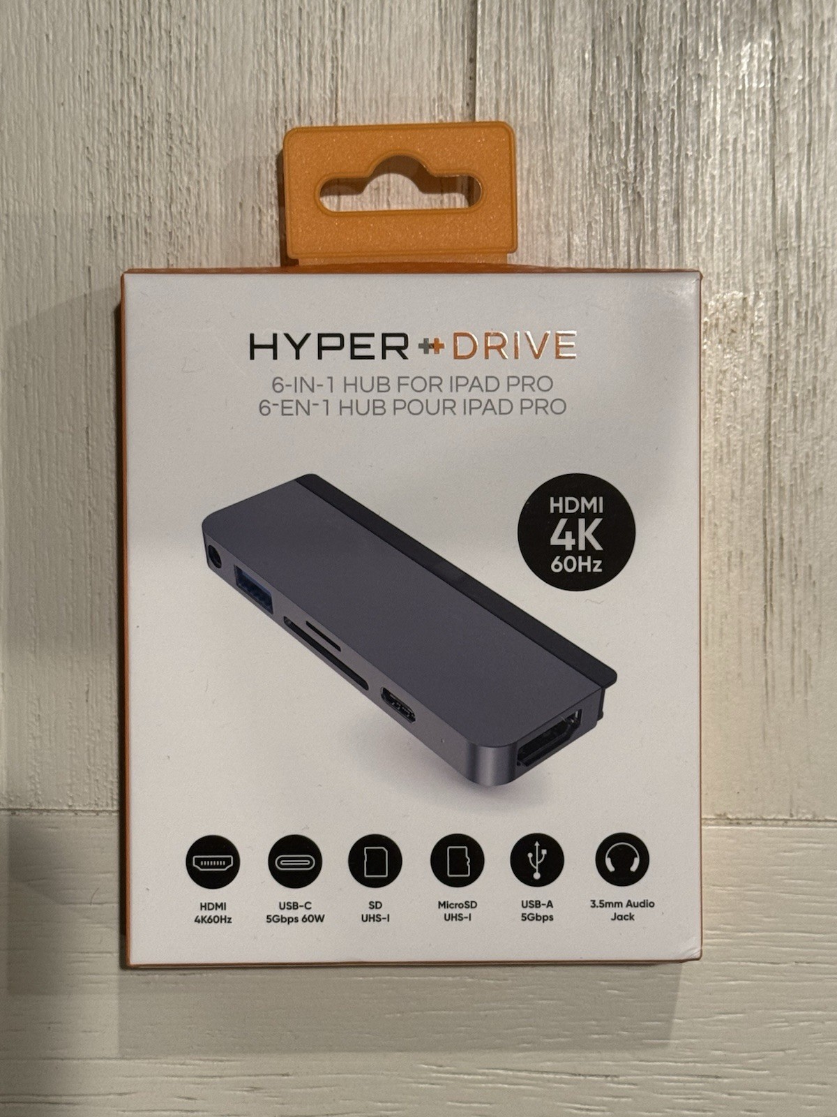 HyperDrive 6-in-1 USB C Hub HDMI 4K 60Hz For iPad Pro