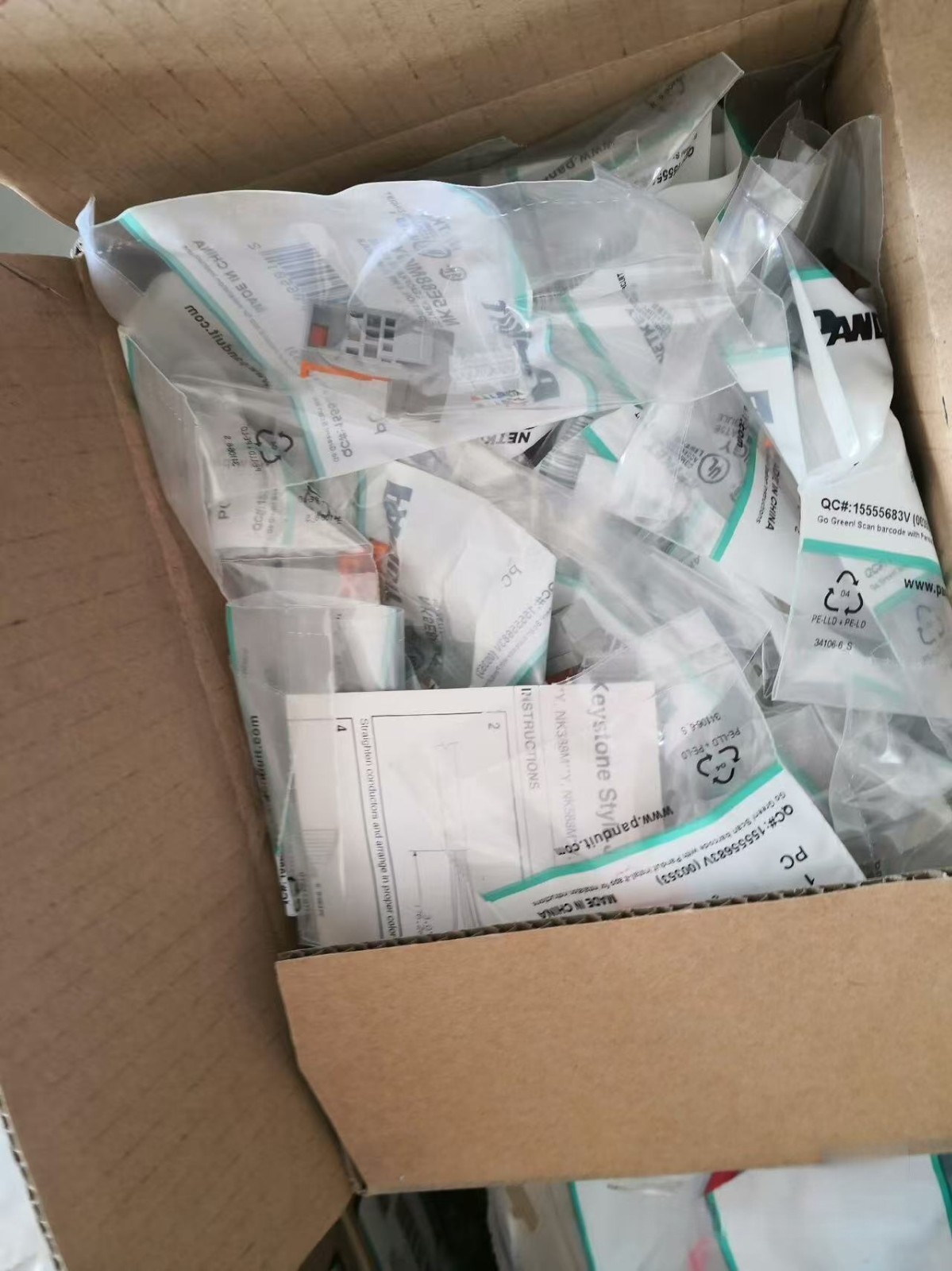 Panduit NK5E88MIGY Netkey Leadframe Cat5E, 8 position, 8 wire module Free Shippi