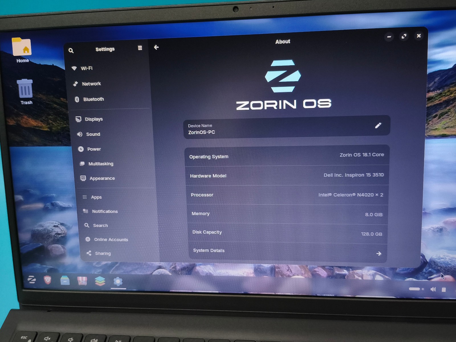 Dell Inspiron 15 3510 15.6″ (Celeron N4020 1.10GHz 8GB/128GB SSD) Zorin OS #15