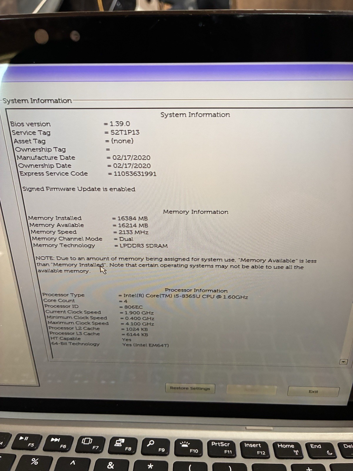 Dell Latitude 7200 2-in-1 Touchscreen i5-8250U 1.60 GHz 16GB RAM 256GB SSD Windo