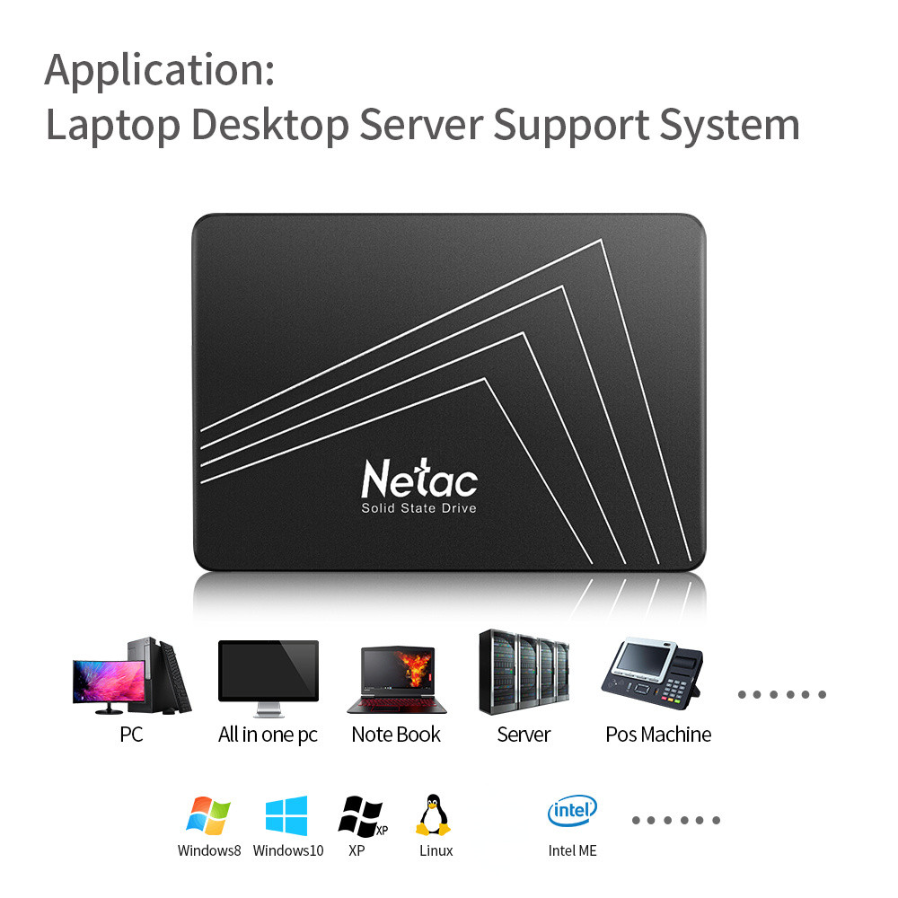 Netac Internal SSD 1TB Solid State Drive 2.5” SATA III 6GB/s Up to 550MBps