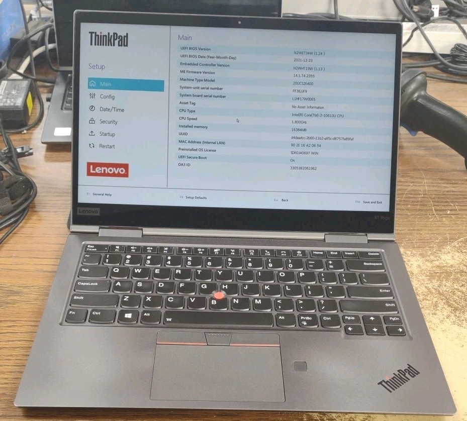 Lenovo ThinkPad X1 Yoga Gen 5 W/ i7-10610U, 16GB, 256GB, Touchscreen, Stylus.