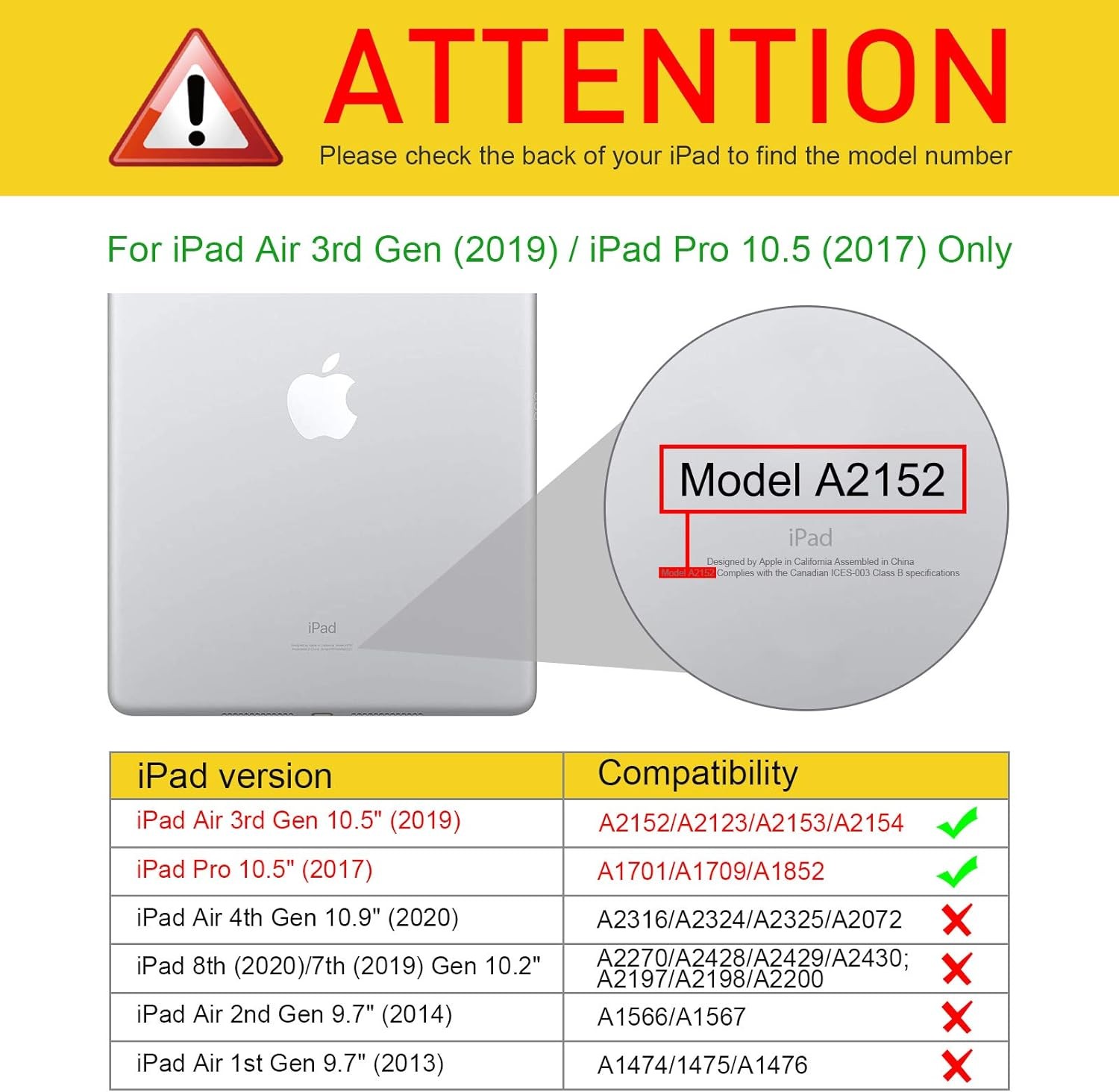 Case for Apple iPad Air 3rd Gen 10.5″ 2019/iPad Pro 10.5″ 2017 Smart Stand Cover