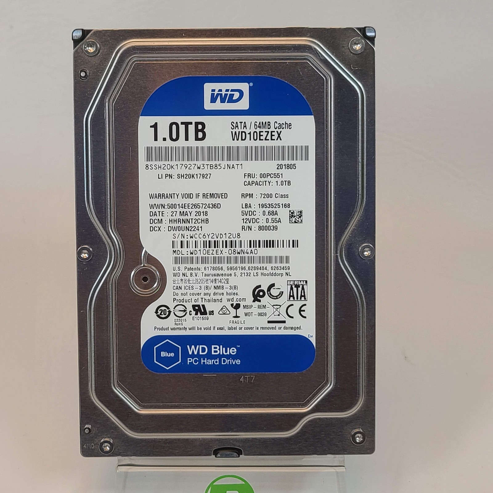 Western Digital 3.5″ WD10EZEX 1.0TB SATA 6Gb/s HDD 08WN4A0
