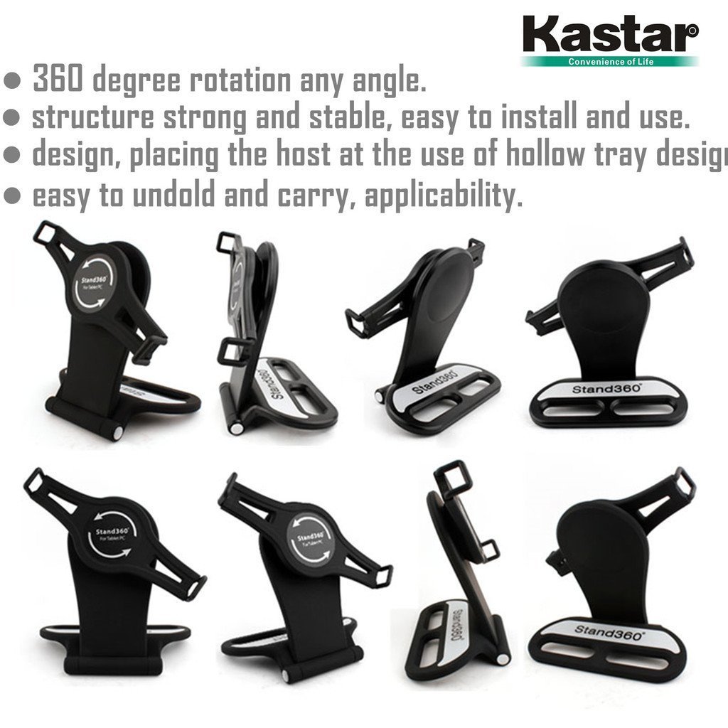 Kastar 360 Swivel Rotating Stand Holder Tabletop Stand for all 7″-10″ Tablets PC