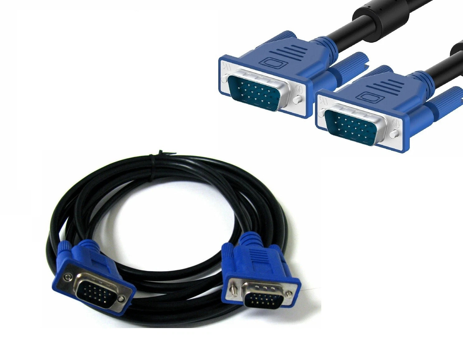 New 5ft 15 PIN Blue VGA 100ft VGA Monitor M/M Cable CORD FOR Monitor PC TV