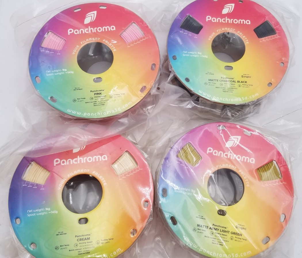 Lot of 4 Panchroma PLA 3D Filament Mixed Colors