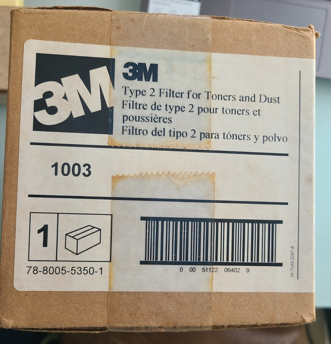 3M Type 2 Toner & Dust Filter 1003 for 3M Service Vacuum NOS