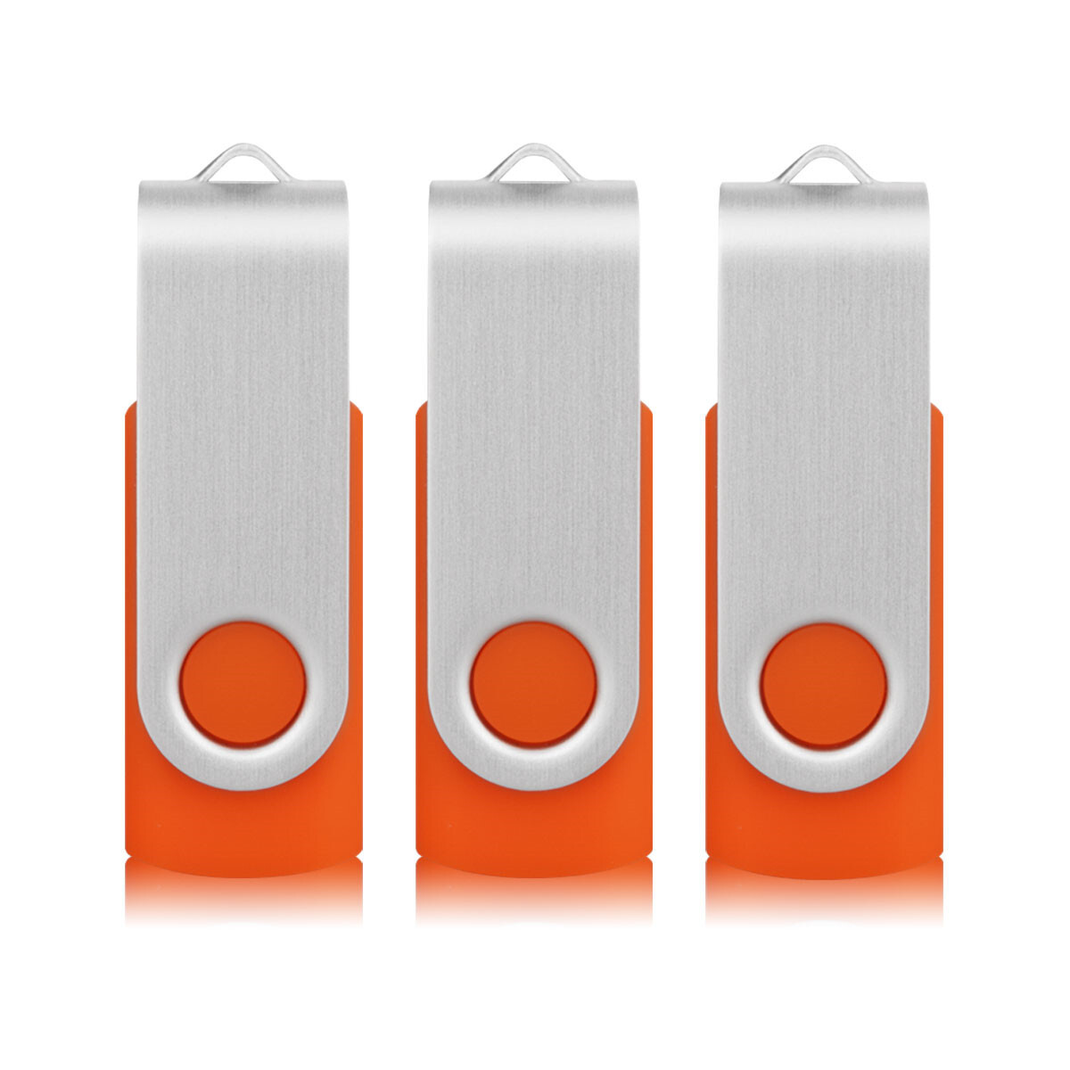 Orange 4GB USB 2.0 Metal Swivel 360° Style Flash Drive Memory Stick Thumb Drive