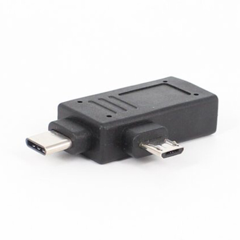 1x 2 In 1 Micro USB /USB 3.1 Type C Male To USB 3.0 Female Converter OTG Adapter